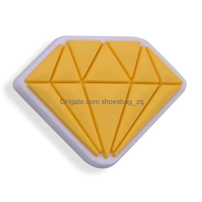 Soft Rubber Yellow Theme Shoe Decoration Charm Jibitz Accessories for Croc Charms Clog Buttons Buckle