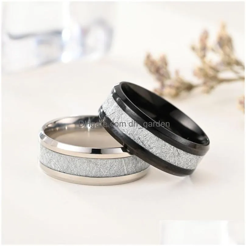 Couple Rings Fashion Designer Promise Stainless Steel Ring Men Women Hip Hop Temperament Trend 8Mm Drop Delivery Jewelry Dhgarden Dhfso