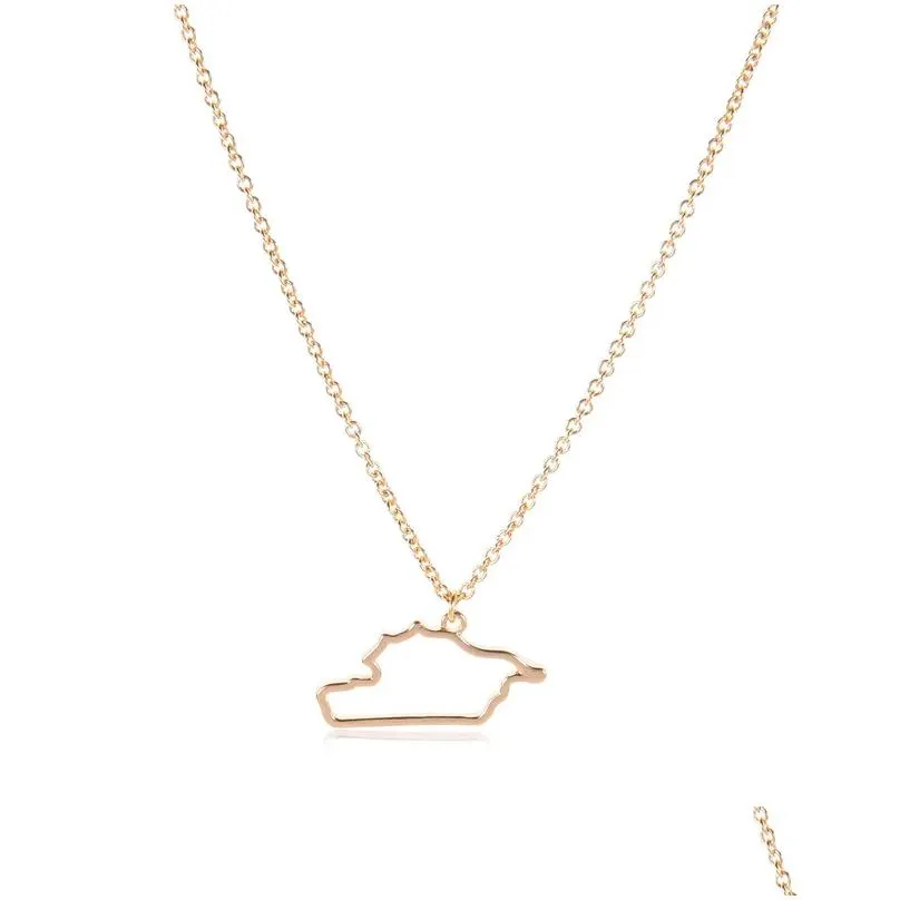 10PCS Outline Hollow Country Map Syria Necklace Syrian Arab Republic Continent Pendant Chain Necklaces Hometown Souvenir Jewelry Women