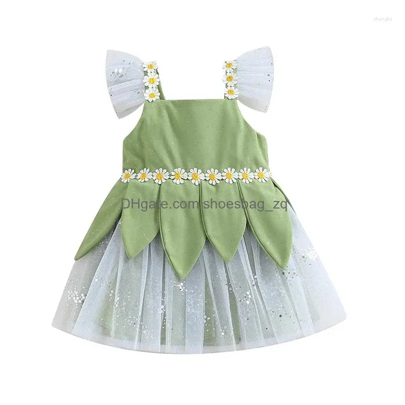 Girl Dresses Adorable Lace Sleeveless Tutu Dress For Baby Girls - Perfect Halloween Cosplay And Princess Fairy Parties