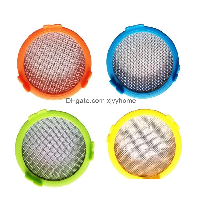 Colanders & Strainers Plastic Sprouting Lid With Stainless Steel Sn Mesh Er For 86Mm Wide Mouth Mason Sprout Jars Germination Strainer Dhxrc