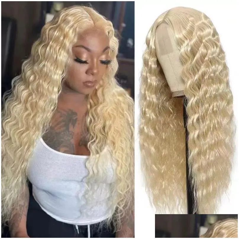 Wholesale double brushed human hair full Lace Wigs long trendy for lady Brazilian hair wigs Europe and the United States ladies in long hair curls fast