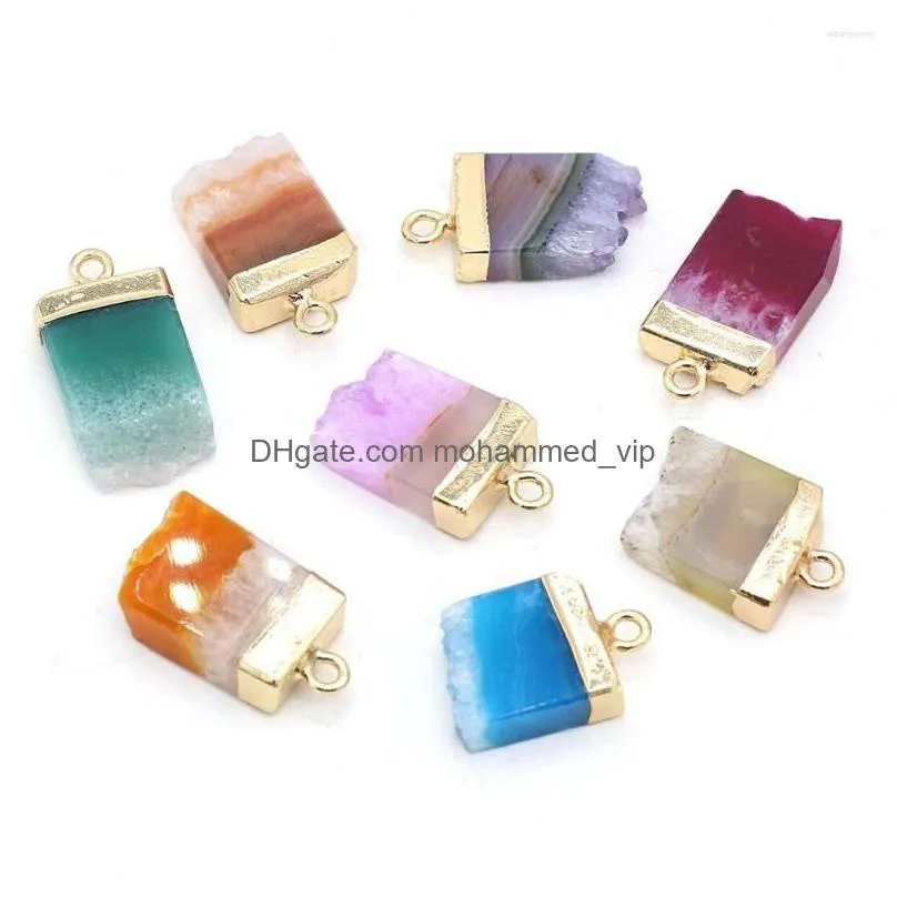 pendant necklaces natural stone amethyst agate crystal teeth irregular for jewelry makingdiy necklace earring accessorie charm