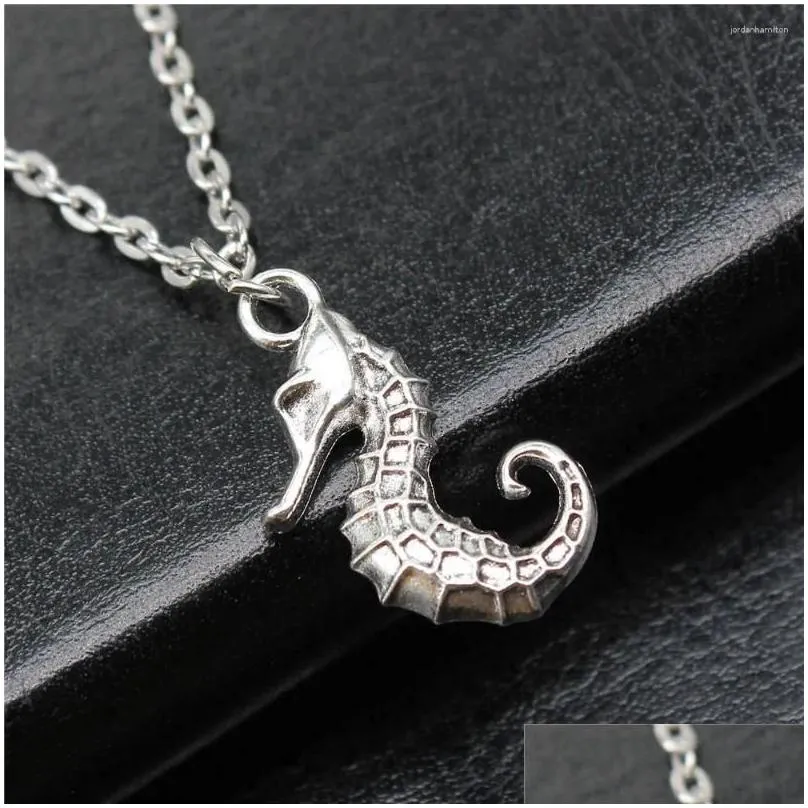 Pendant Necklaces 1pcs Seahorse Choker Accessories Supplies For Jewelry Diy Chain Length 43 5cm