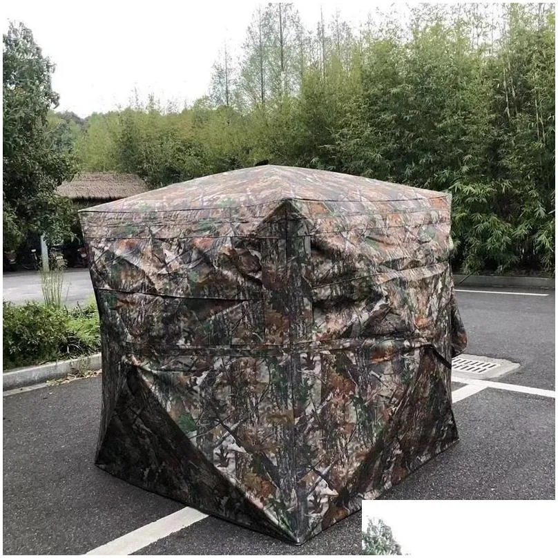 Tents And Shelters 2-3Persons Outdoor Camping Hunting Camouflage Tent Portable Pography Bird Watching Forest Multi Persons Waterproof