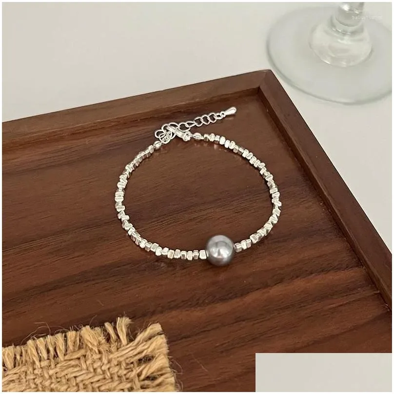 Bangle Design Light Luxury Exquisite Elegant Pearl Bracelet For Women Fashion Silver Color Jewelry Accessories Gifts