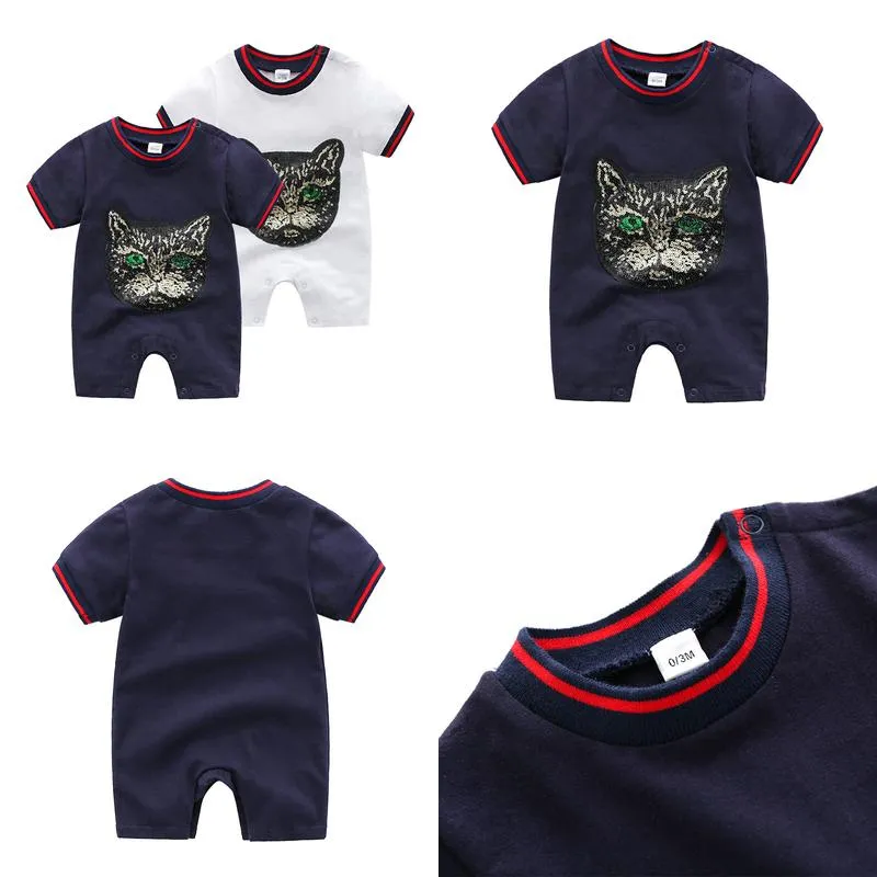Rompers 2022 Kids Romper Summer Boys And Girls Fashion Newborn Baby Climbing Clothes Brands Girl Infant Drop Deliv Babydhshop Deliver Otyzz