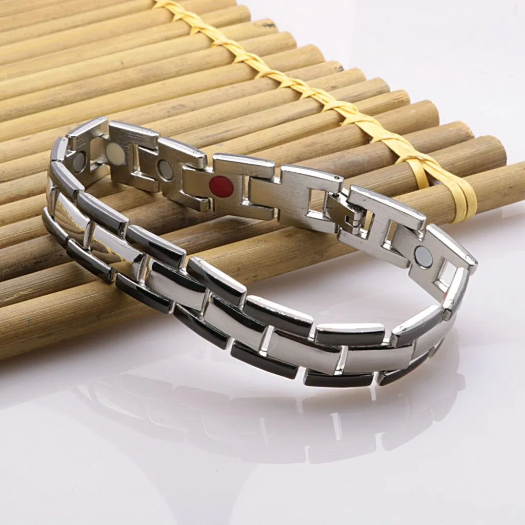 1PCS Fashion Energy Bracelet Bangle for Magnetic Titanium Alloy Magnetic Energy Germanium Bracelets Jewelry Gift