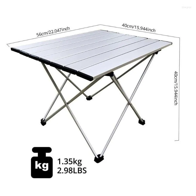 Camp Furniture Lighten Up 7075 Aluminum Alloy Portable Ultralight Camping Table Foldable Outdoor Garden Desk For Picnic