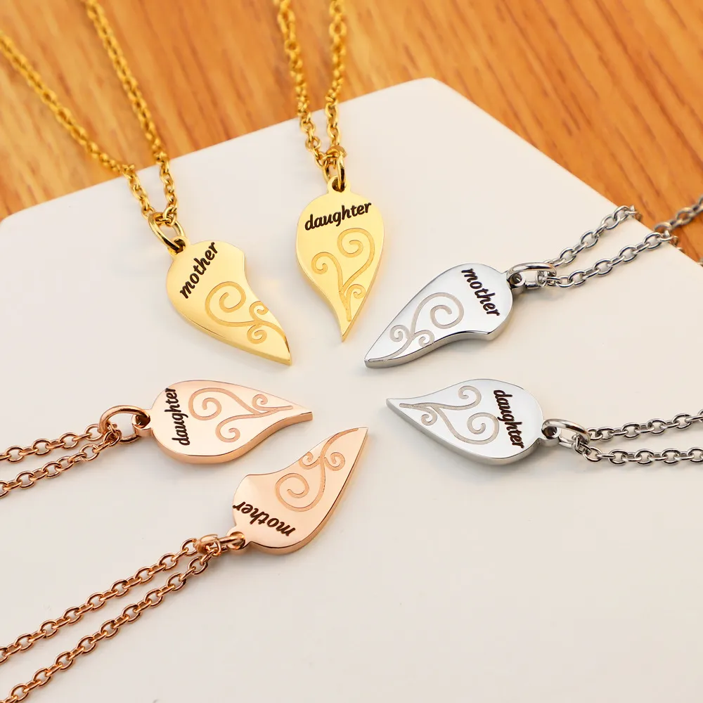 Pendant Necklaces Pendants Jewelry Diamond Peach Heart Mothers Day Gift Family Daughter Sister Crystal Necklace Drop Deliver Dhgarden Dhrou