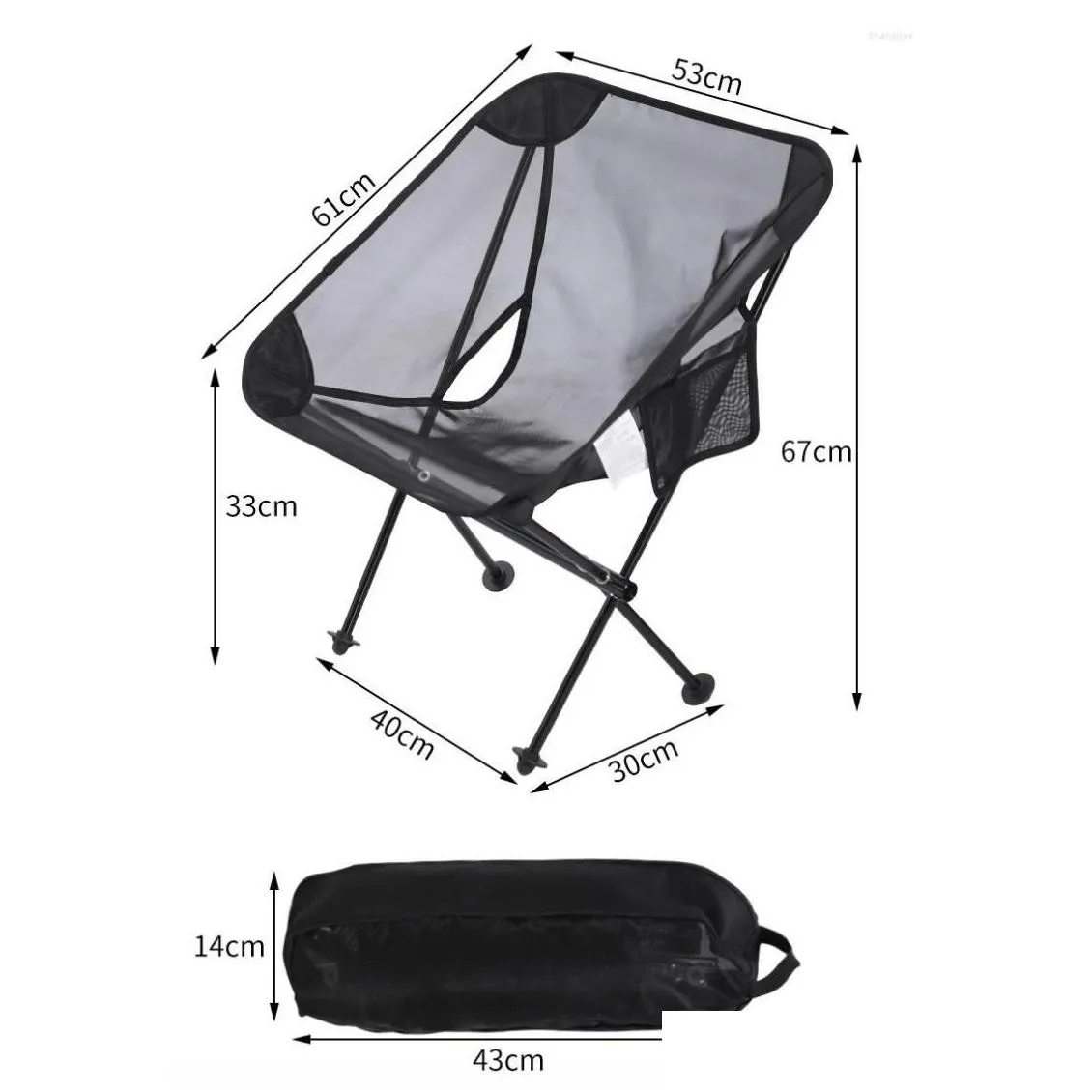 Camp Furniture Ultralight 7075 Aluminum Alloy Detachable Portable Folding Breathable Net Fabric Camping Moon Chairs Beach Fishing