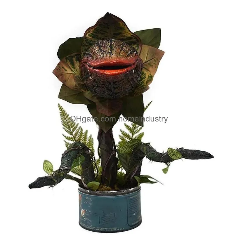 Garden Decorations Resin Piranha Plant Statues Flower Decoration Movie Prop Yard Art Ornaments Halloween Jardineria Home Decor 220728 Dhkm9