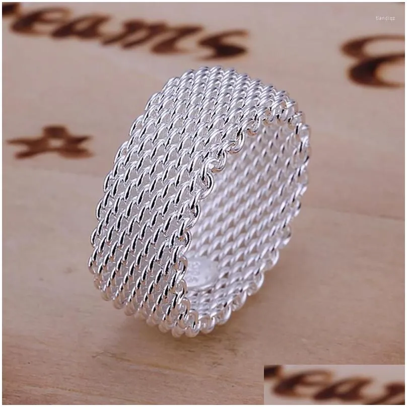 Cluster Rings 925 Sterling Silver Interwoven Web Ring For Woman Fashion Charm Wedding Engagement Jewelry