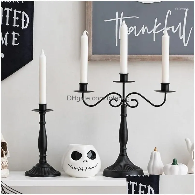 candle holders gothic decoration holder nordic vintage halloween room fall metal swieczniki dekoracyjne home decor rr50hd