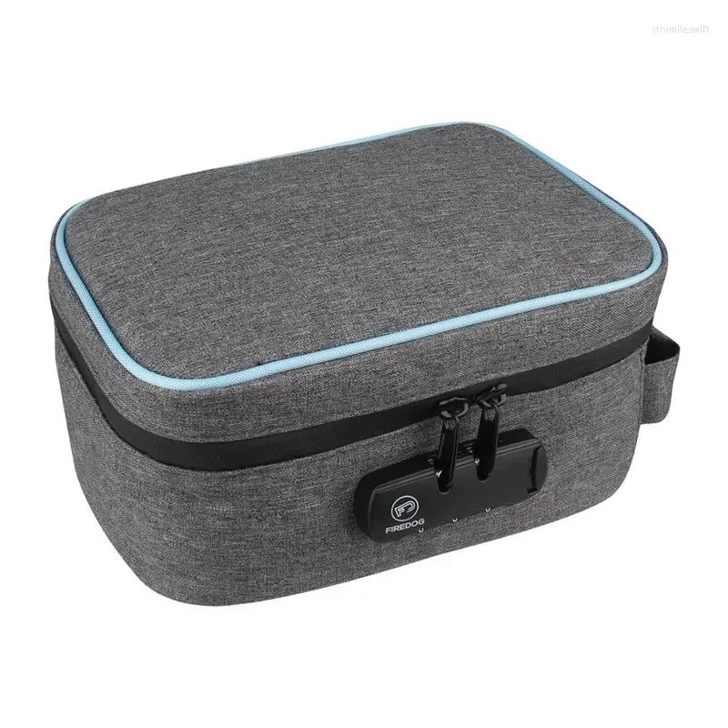 Storage Bags Smell Proof Case Smoking Bag With Combination Lock Stash Box Home Travel Carbon Lined Cigarette