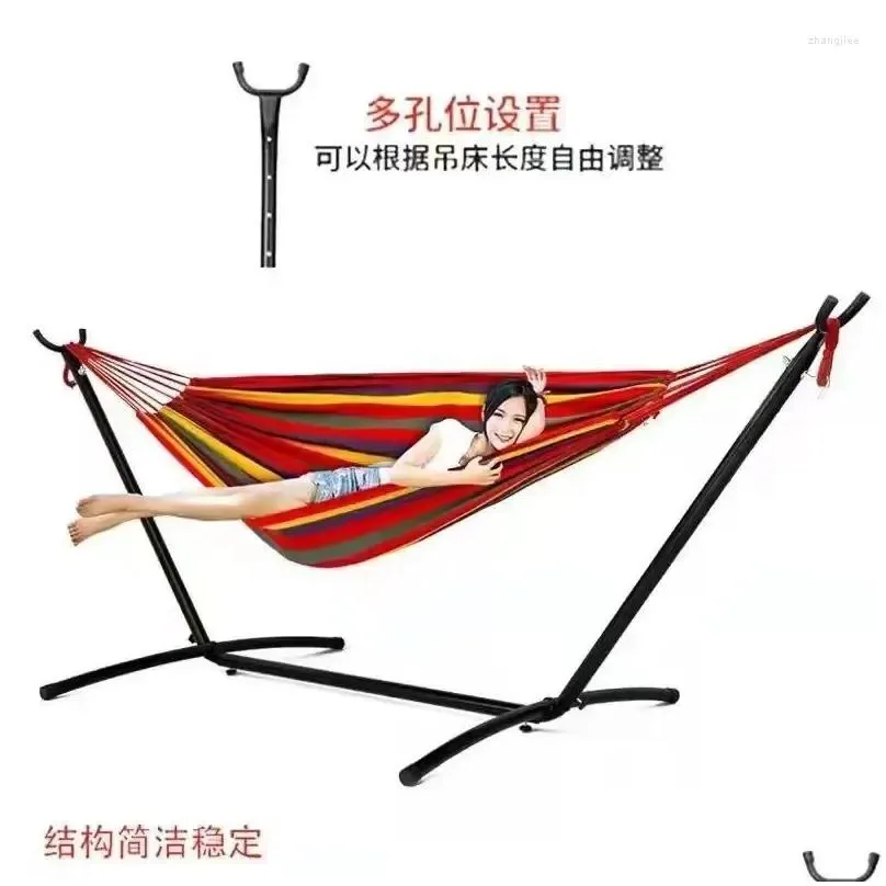 Camp Furniture Garden Swings Camping Sleeping Hammock Hanging Chair Brazilian Swing Metal Stand Beach Hammocks Outdoor