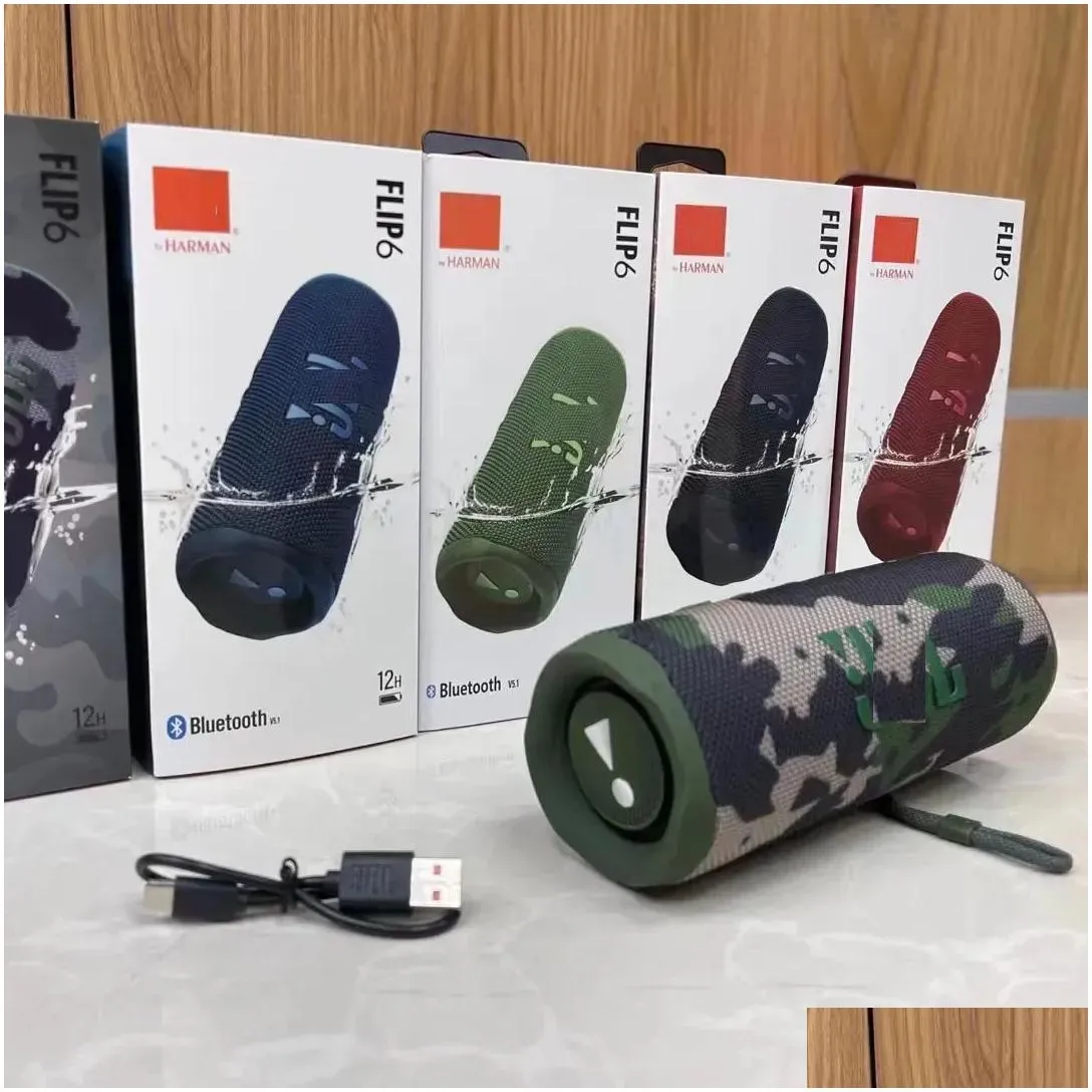 Portable Speakers 6 Bluetooth Speaker Powerf Sound And Deep Bass Ipx67 Waterproofadddustproof Drop Delivery Electronics Otycy