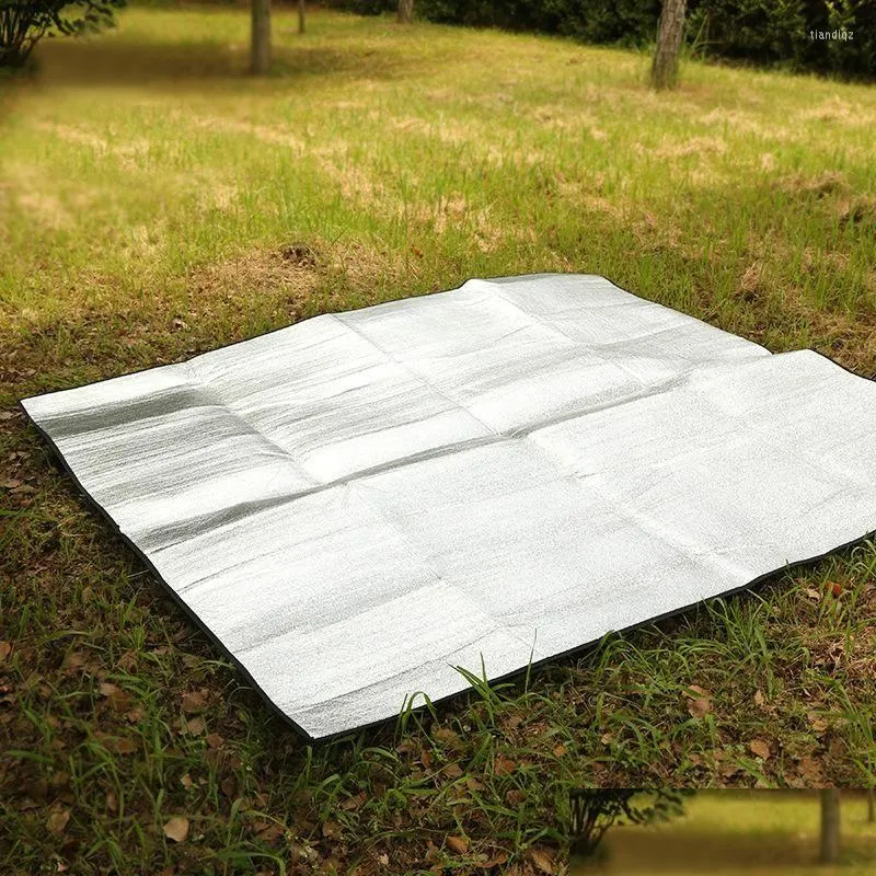 Camp Furniture Double-sided Aluminum Foil Mat Sleeping For Camping Portable Insulating Thermal Blanket Foldable Tent Floor Ultra