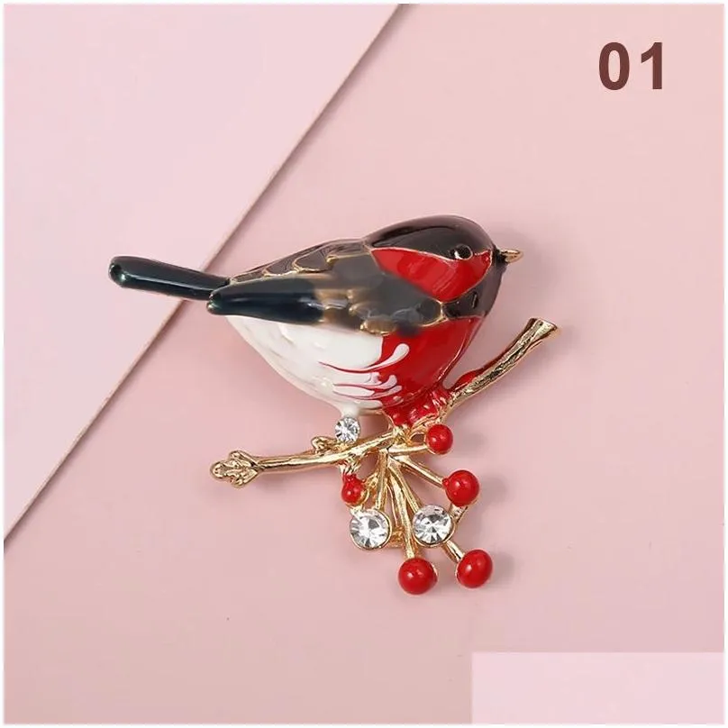 2024 New Multicolor Bird Brooch Pins Quality Enamel Ainmal Brooches New Year Designer Jewelry Gift