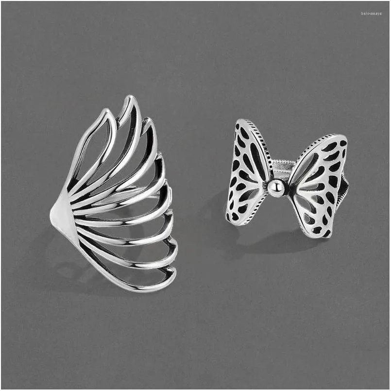 Cluster Rings Korean Open Adjustable Butterfly Finger For Women Wedding Ring Jewelry Valentine`s Day GIFT