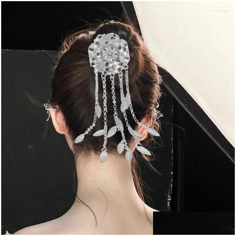 Hair Clips Women Hairpin Dangling Tassels Sticks Barrettes Hanfu Accessories Drop