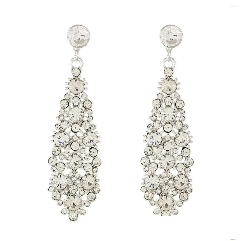 Dangle Earrings Light Long Rhinestone Female Hypo-allergenic Lightweight Ornaments For Birthday Stage Party Show Balls