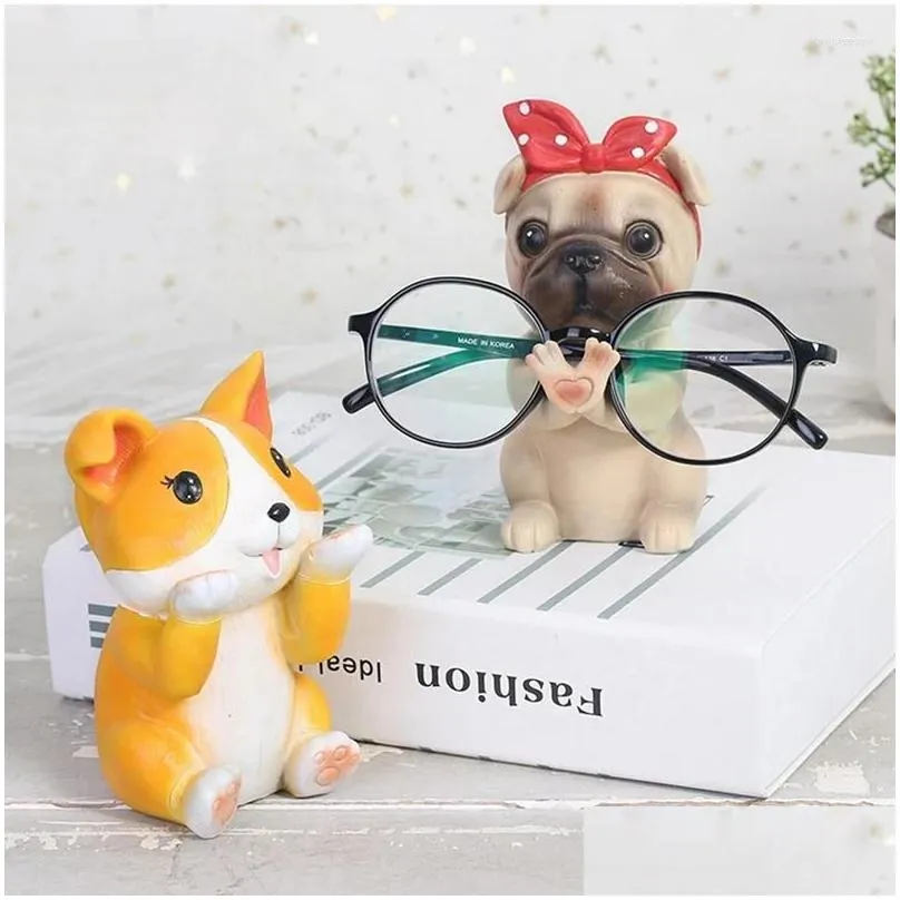 Sunglasses Frames Puppy Dog Glasses Holder Stand Eyeglass Retainers Display Cute Animal Design Gift