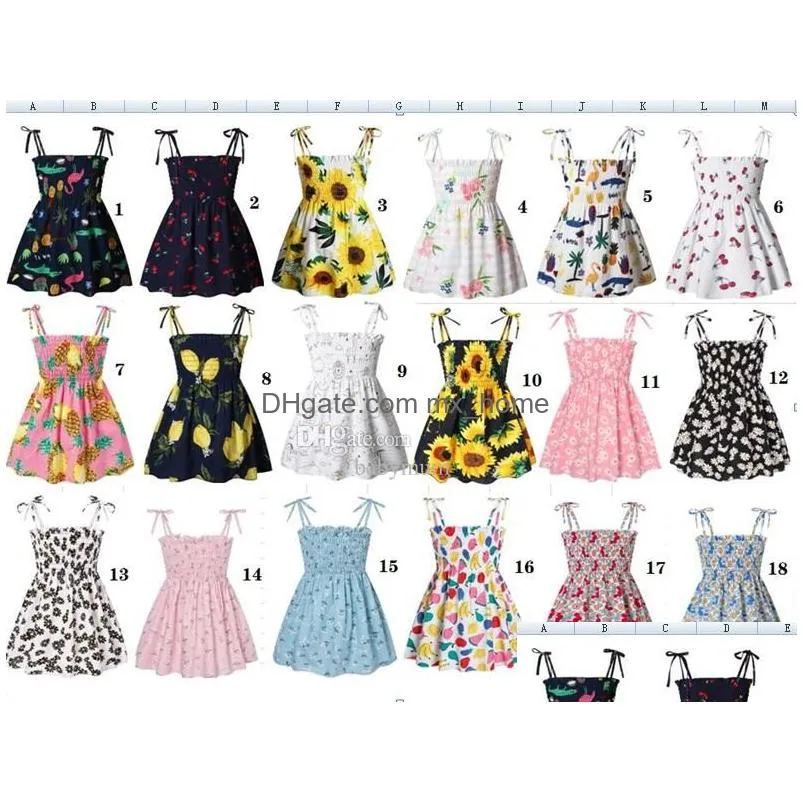 summer kids cami dress baby cotton beach dress fashion girls floral skirt toddler infant swim bath floral skirt girl princess sleeveless