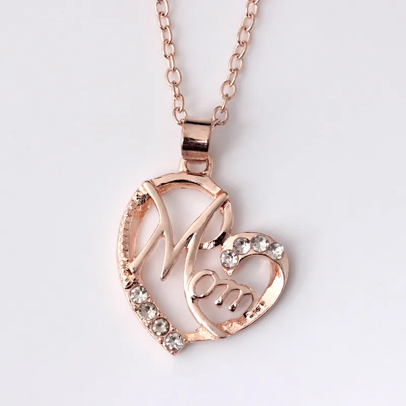 Pendant Necklaces Pendants Jewelry Diamond Peach Heart Mothers Day Gift Family Daughter Sister Crystal Necklace Drop Delivery 2021 Otrk2