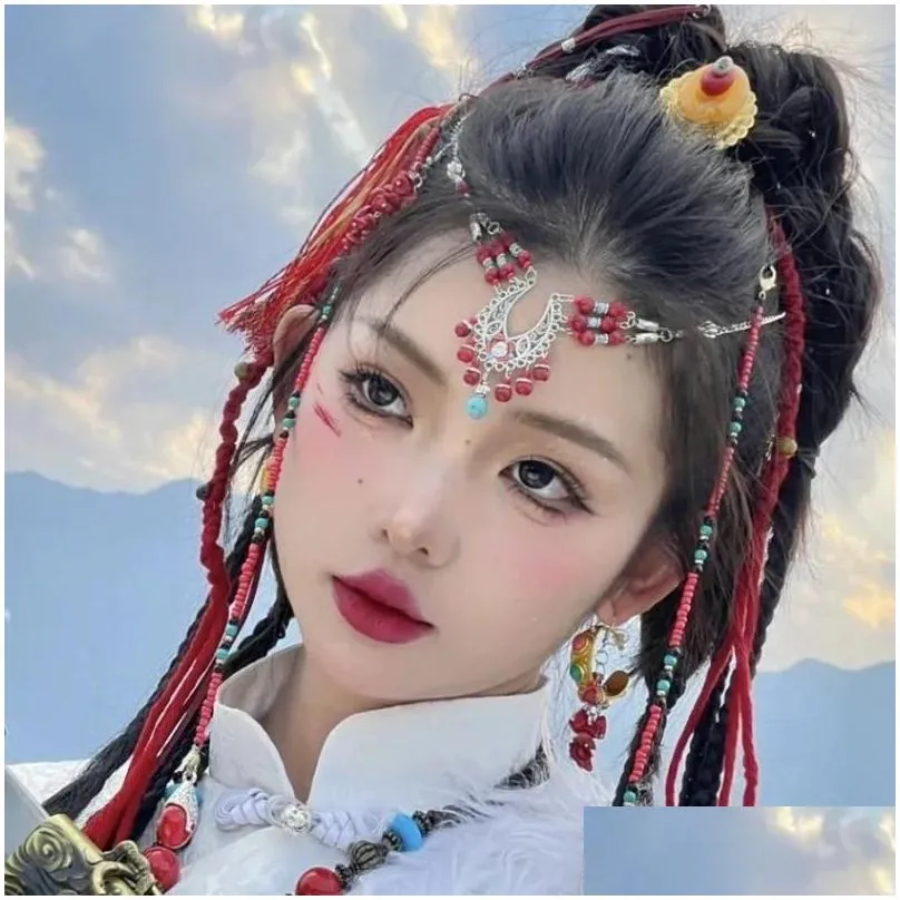 Hair Clips Traditional Chinese Jewelry Set With Elegant Earings And Necklace For Women