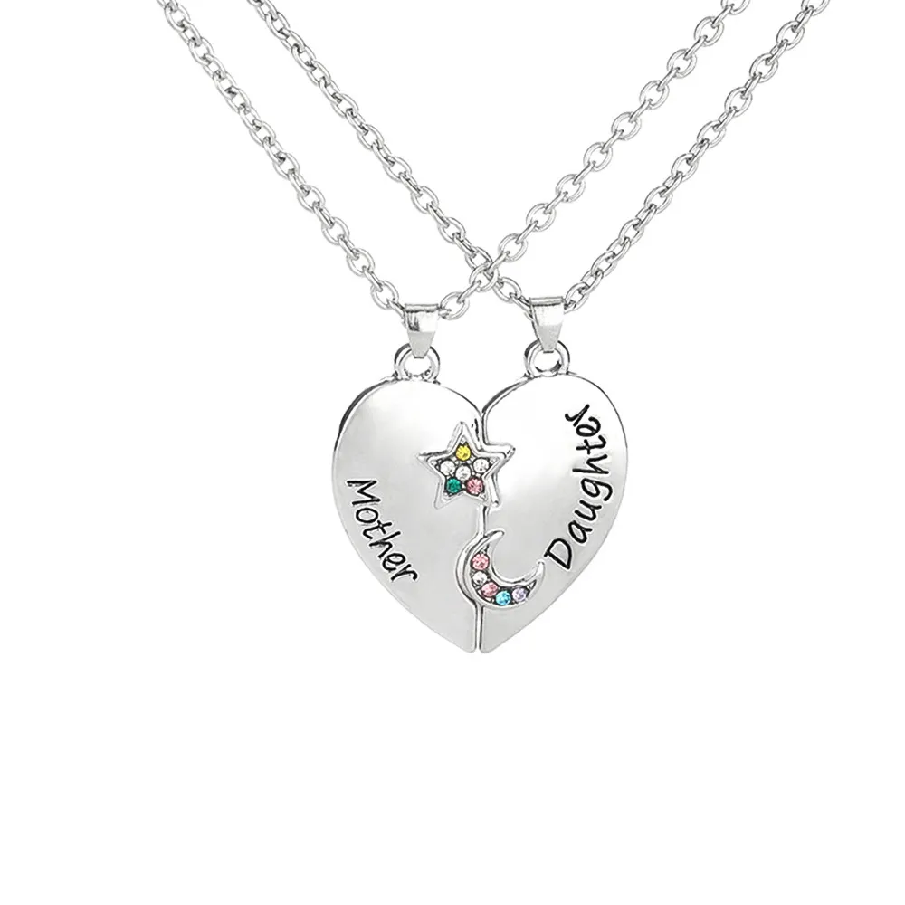 Pendant Necklaces Pendants Jewelry Diamond Peach Heart Mothers Day Gift Family Daughter Sister Crystal Necklace Drop Delivery 2021 Otrmt