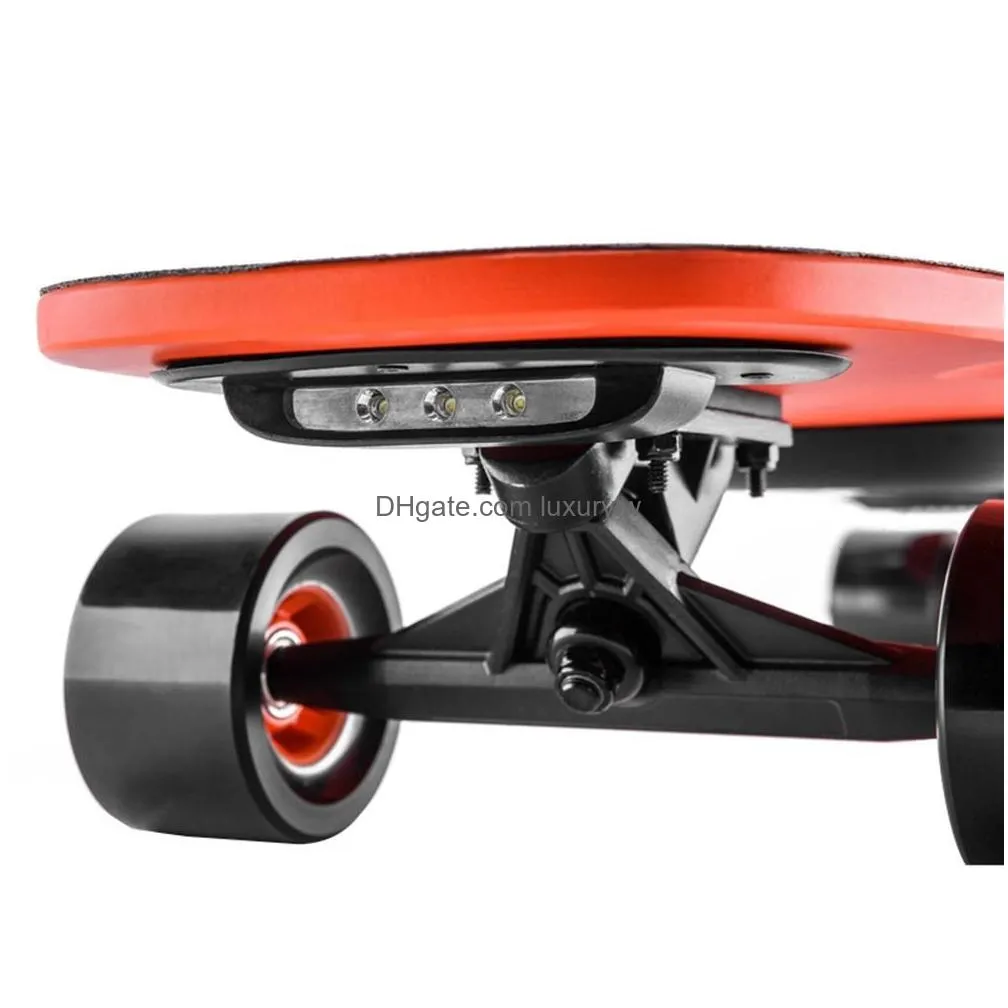 Skateboarding Enskate Woboard Electric Skateboard Dual 450W Motors Max 35Km/H With Remote Controller - Black Add Orange Drop Delivery Dh0J4