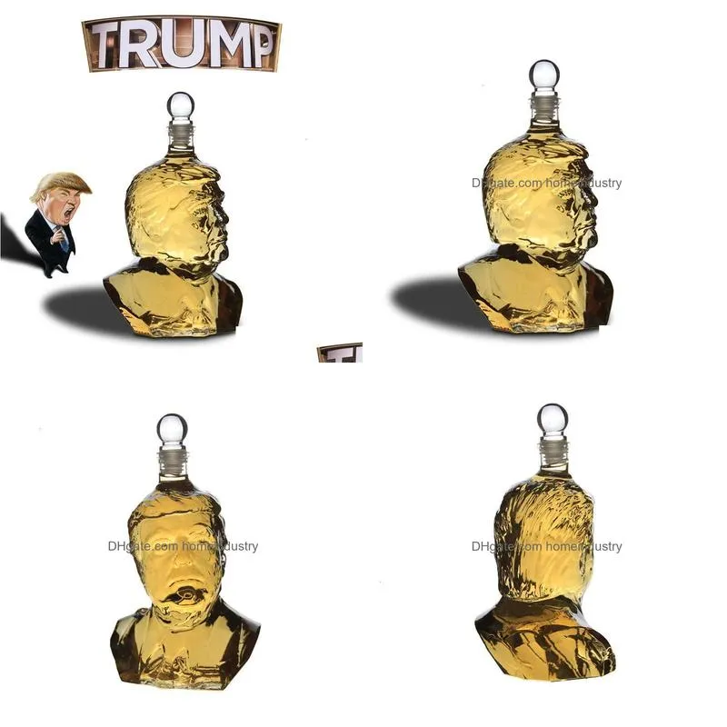 Wine Glasses Novelty Trump Head Shaped Design Barware Lead Whiskey Decanter For Liquor Scotch Bourbon 230719 Drop Delivery Dhley