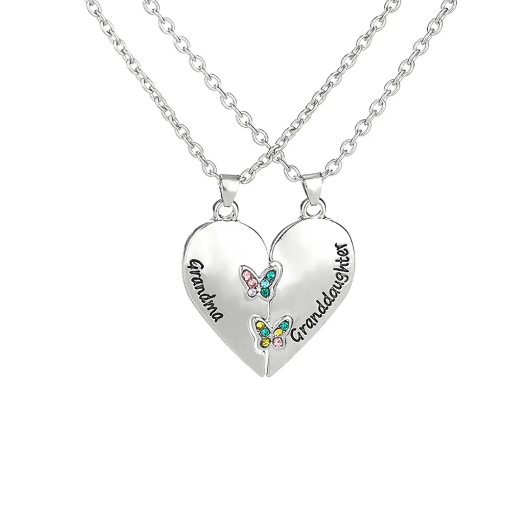 Pendant Necklaces Pendants Jewelry Diamond Peach Heart Mothers Day Gift Family Daughter Sister Crystal Necklace Drop Deliver Dhgarden Dhny0