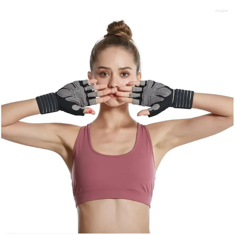 Wrist Support Breathable Protectors Fitness Gloves Pressure Cycling Half Finger Glove Weight Lifting Dumbbell Protection Hand
