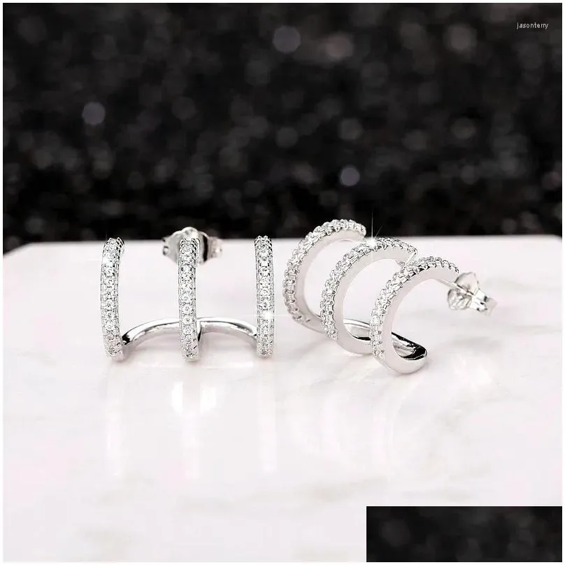 Stud Earrings Huitan Silver Color 2024 Trendy Climb Claw Shaped Ear Piercing Accessories Wedding Party Women Jewelry Wholesale