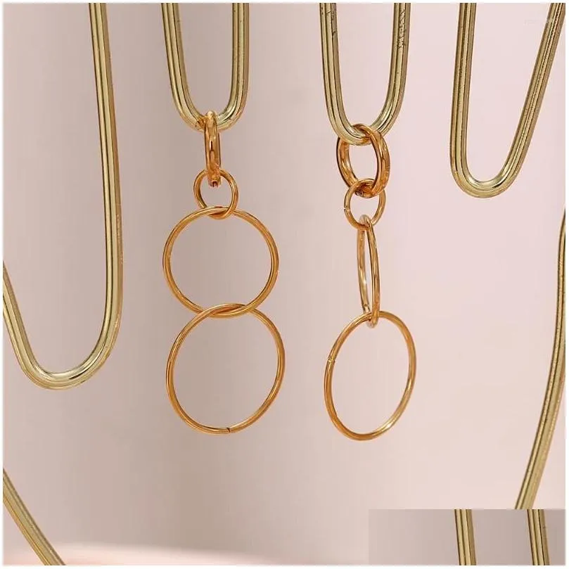 Hoop Earrings 2023 Minimalist Three Drop 18K Gold Plated Personalized Waterproof Jewelry For Women Party