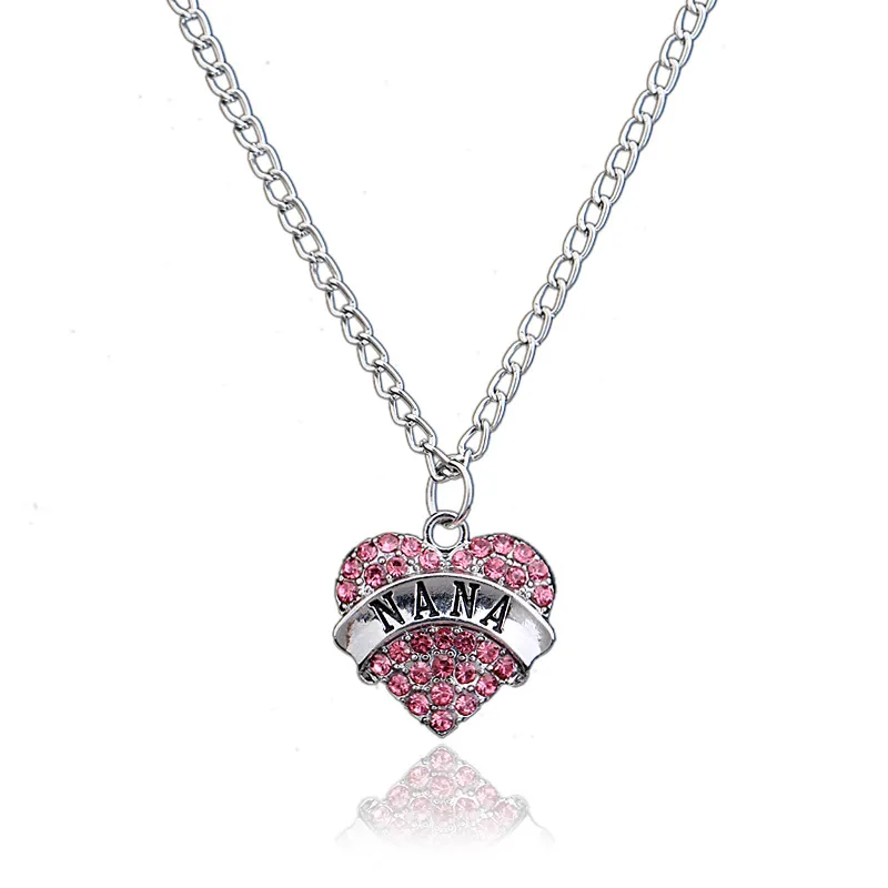 Pendant Necklaces Pendants Jewelry Diamond Peach Heart Mothers Day Gift Family Daughter Sister Crystal Necklace Drop Deliver Dhgarden Dhlhj