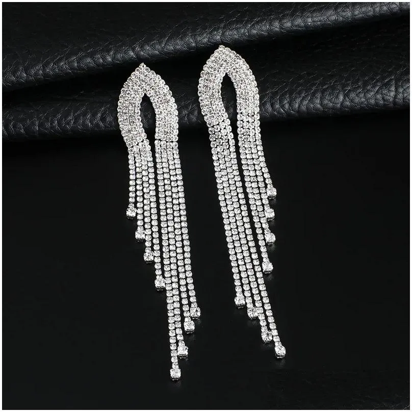 Dangle Earrings Dazzling Long Circular Multi-Layer Tassel Claw Chain Women`s 2024 Fashion Jewelry Gifts