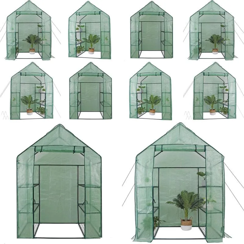 other garden supplies 6 shelves 3 tiers greenhouse portable mini walk in outdoor mini planter house 230410