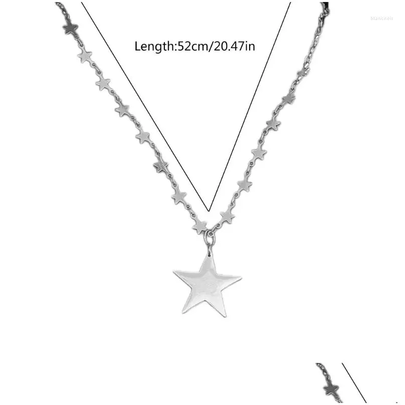 Chains Elegant Adjustable Neckchain Stylish Star Pendant Collarbone Chain Handmade Clavicle Ornament For Girlfriend