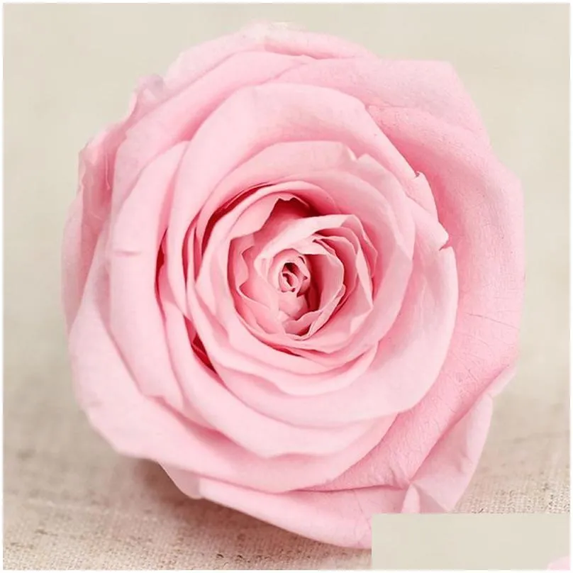decorative flowers wreaths 12 pcs/lot high-end preserved immortal rose flower 3-4cm diameter mothers day gift eternal life material