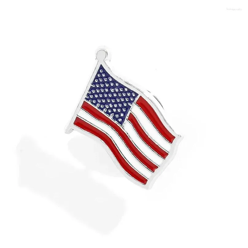 Pins, Brooches Fashion Usa American Flag Brooch Enamel Pin Custom Badge Lapel Halloween Accessories Jewelry Gift Drop Delivery Dhoi9