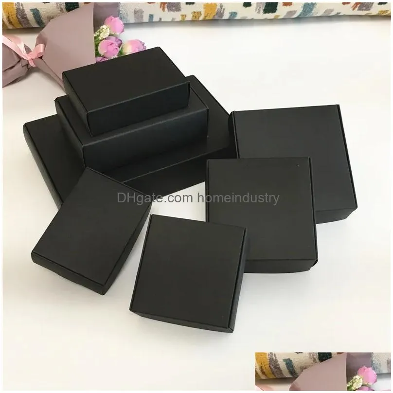 Gift Wrap 50Pcs Paper Wedding Favor Box Kraft Candy Pvc Windows Boxes Birthday Party Supply Accessories Packaging Drop Delivery Home G Dhlwe