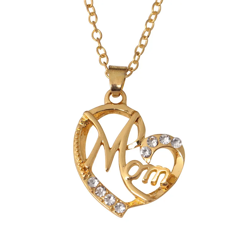 Pendant Necklaces Pendants Jewelry Diamond Peach Heart Mothers Day Gift Family Daughter Sister Crystal Necklace Drop Delivery 2021 Otjrk