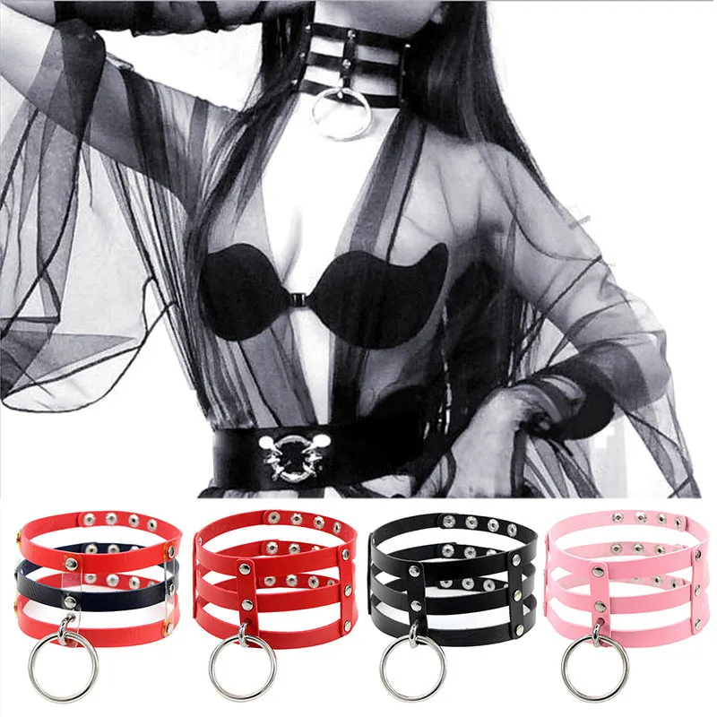 Chokers Gothic Black Spiked Punk Choker Collar Spikes Rivets Studded Chocker Necklace For Women Men Bondage Cosplay Goth Je Dhgarden Dhjz4