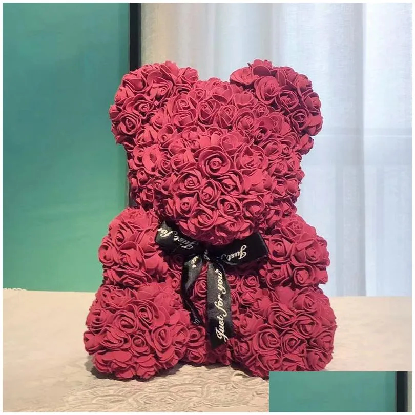 rose bear decorative flowers mothers day rose teddy bear mom gifts valentines day gifts for women girlfriend anniversary christmas valentines