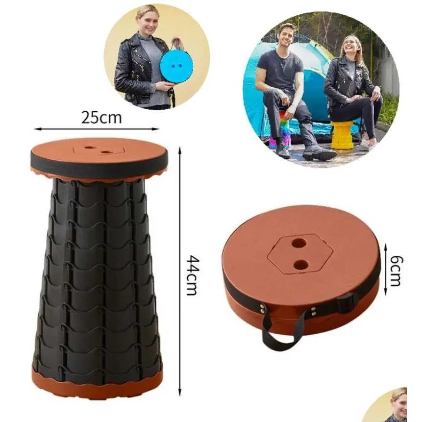 Camp Furniture Household Stool Fishing Portable Outdoor Sketching Line Up Plastic Creative Folding