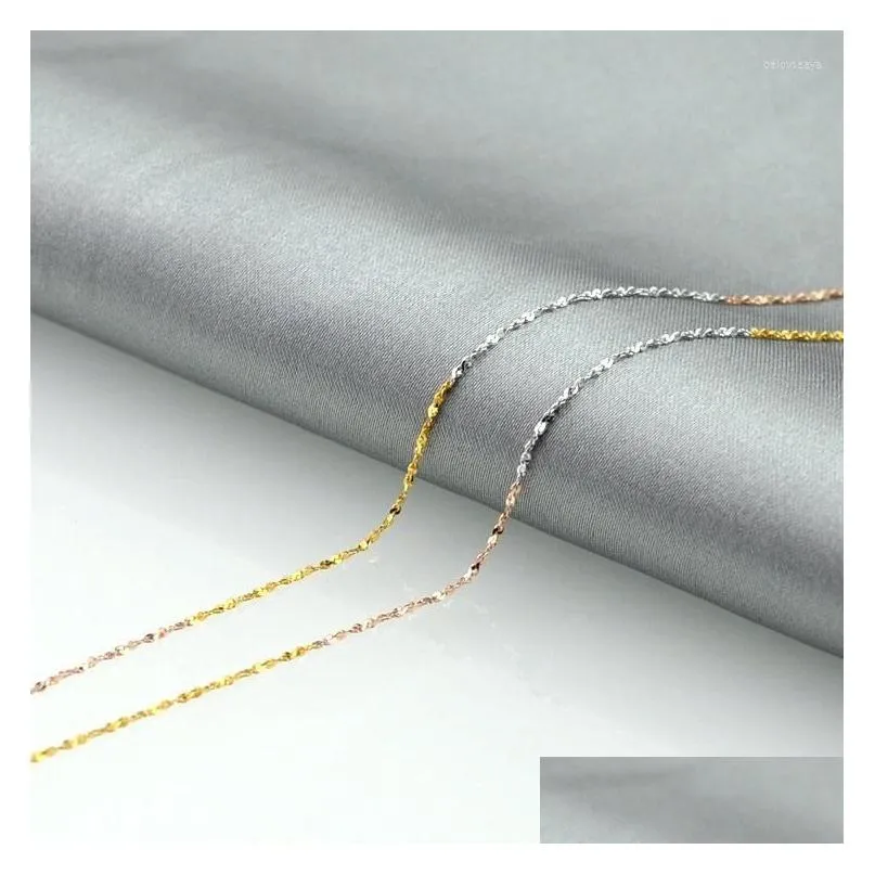 Chains Three Color Silver Necklace 925 Plated Gold Clavicle Chain Superfine Star Jewelry