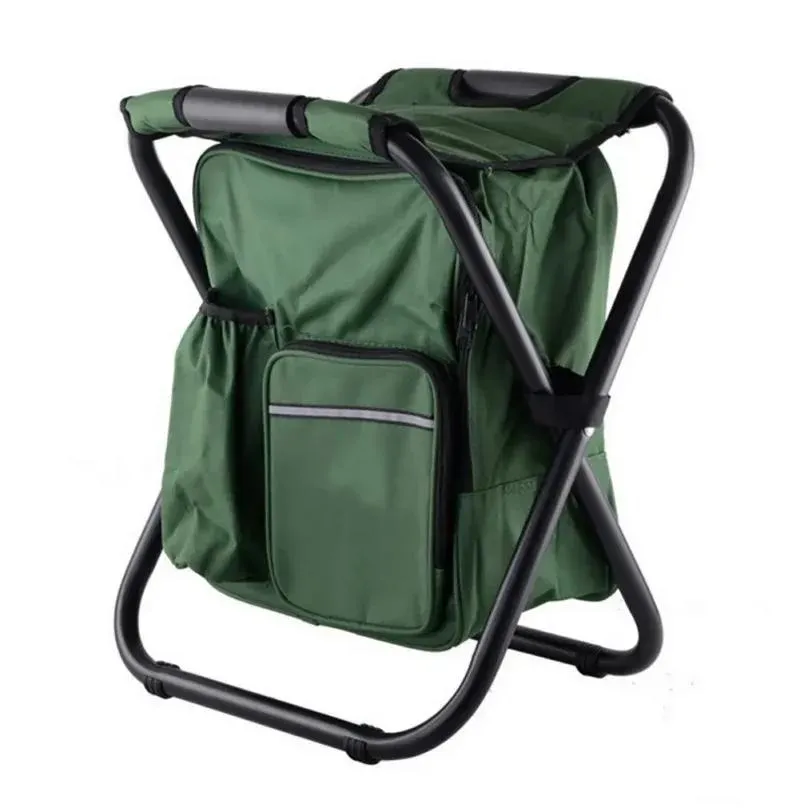 Furnishings 2 in 1 Backpack Chair Folding Camping Chair Bag Fishing Stool Convenient Wearresistantv for Outdoor Hunting Climbing